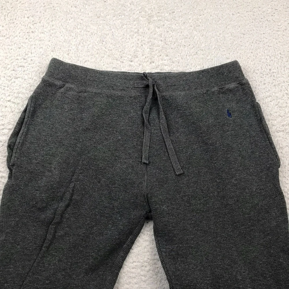 Polo‎ Ralph Lauren Jogger Mens M (32x26) Gray Knit Sleepwear Drawstring Pants